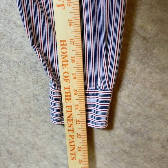 Vintage Tommy Hilfiger Button Down, Men's Large Red White Blue‎ Stripe - Picture 12 of 15